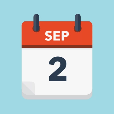 Calendar icon showing 2nd September