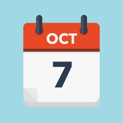 Calendar icon showing 7th October